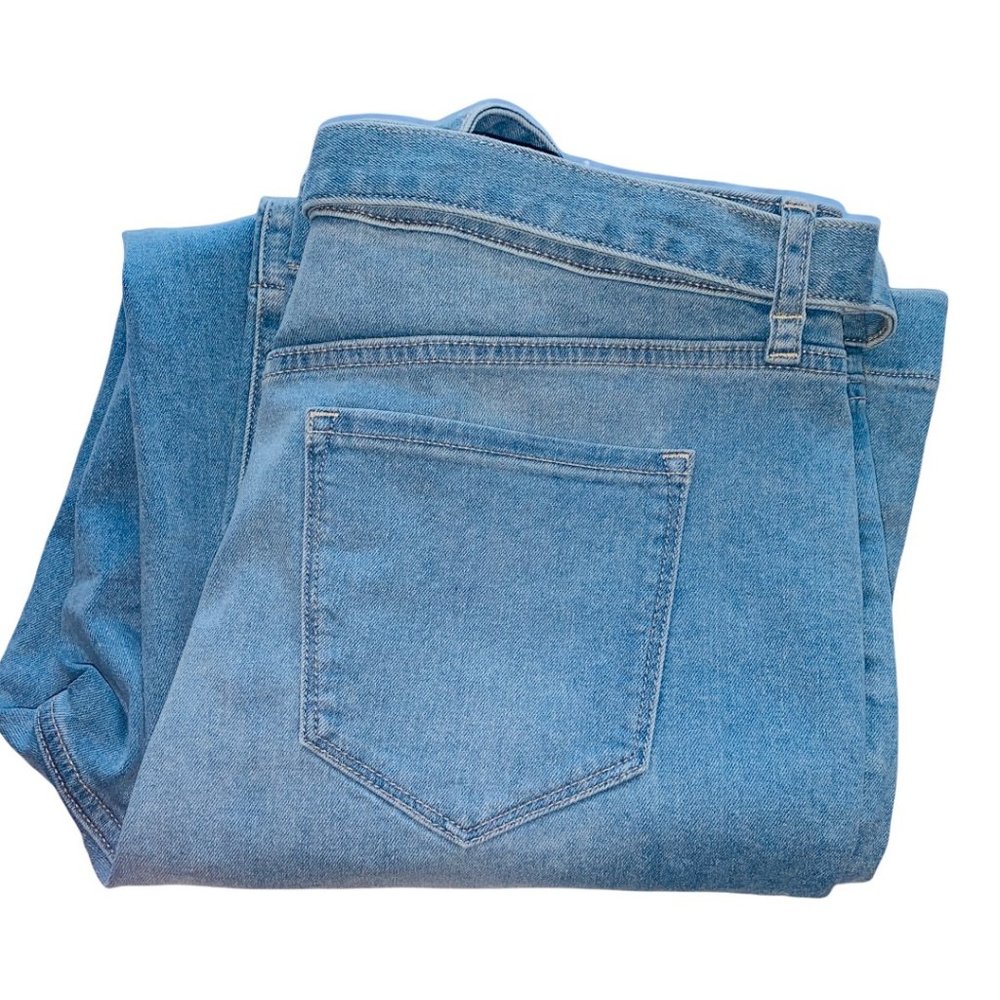 LC Lauren Conrad Light Blue Wide Leg Jeans with Tie Belt!!! - Picture 5 of 5